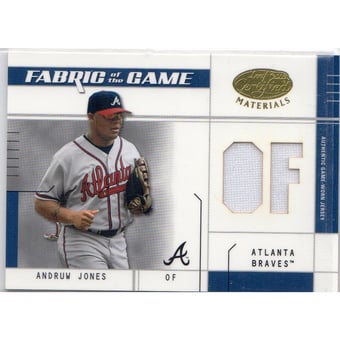2003 Leaf Certified Materials Fabric of the Game #93PS Andruw Jones PS/50