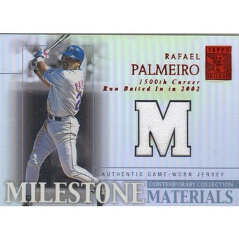 2003 Topps Tribute Contemporary Milestone Materials Relics Red #RP1 R.Palmeiro 1500 RBI Jsy