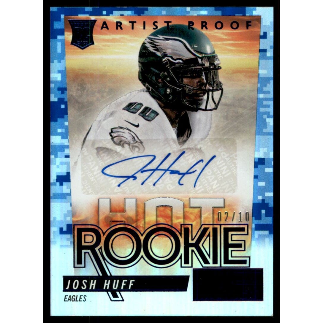 2014 Panini Hot Rookies Hot Rookies Autographs Artist's Proofs #HRJHU Josh Huff. rookie card picture