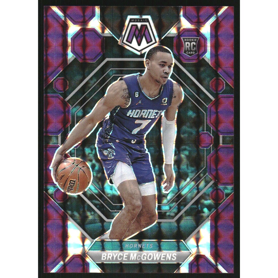 2022-23 Panini Mosaic Mosaic Purple #242 Bryce McGowens 2022-23 Panini Mosaic Mosaic Purple #242 Bryce McGowens