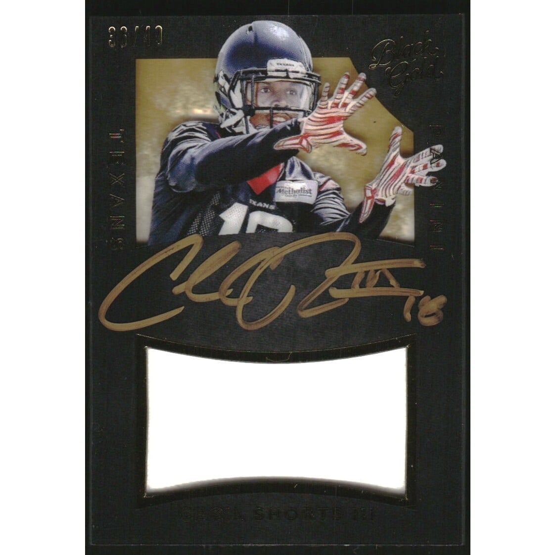 2015 Panini Black Gold Autograph Jerseys #AUJCS Cecil Shorts III/49. rookie card picture