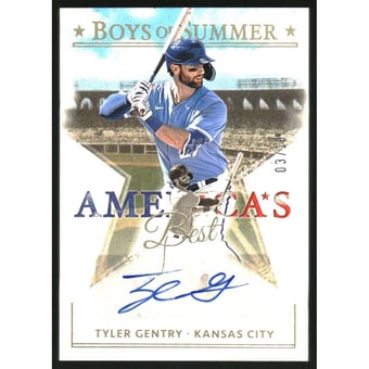 2024 Panini Boys of Summer America's Best Signatures Holo Gold #28 Tyler Gentry