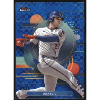 2025 Finest Blue Checkerboard Refractors #185 Juan Soto