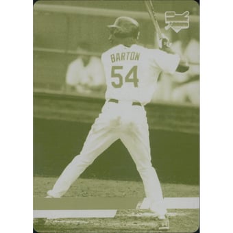 2008 Stadium Club Printing Plates Yellow #130b Brian Barton VAR/Getting ready to crush a pitch