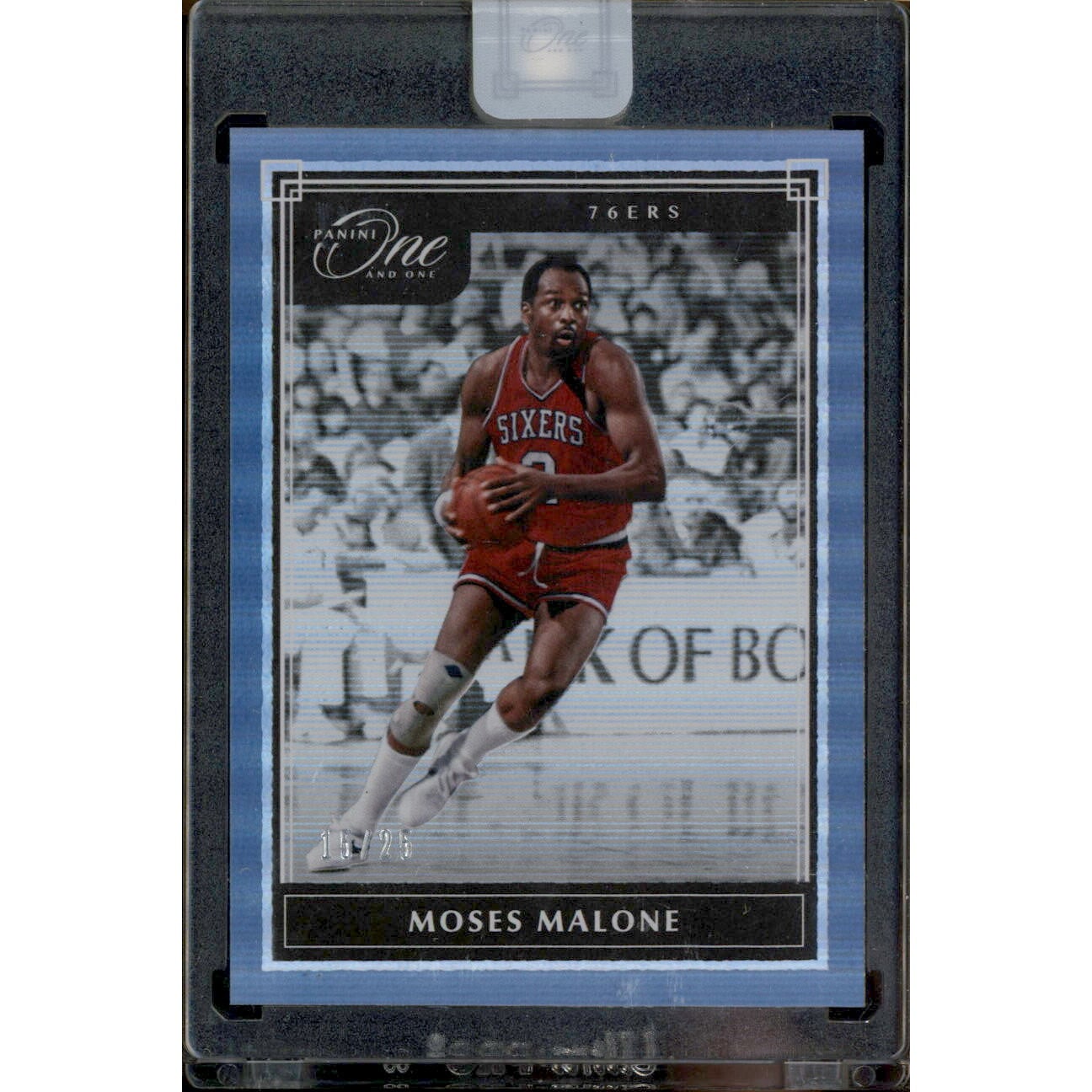 2019-20 Panini One and One Blue #171 Moses Malone. rookie card picture