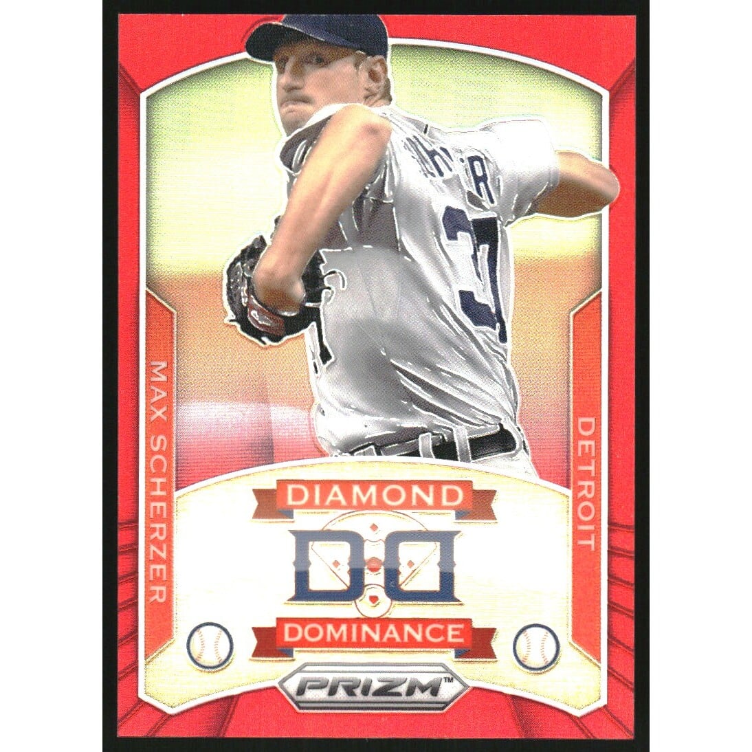 2014 Panini Prizm Diamond Dominance Prizms Red #14 Max Scherzer. rookie card picture
