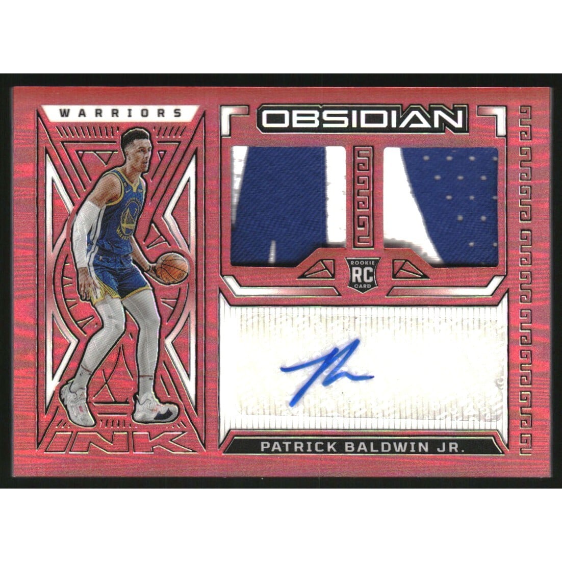 2022-23 Panini Obsidian Rookie Jersey Ink Electric Etch Red Flood #7 Patrick Baldwin Jr.