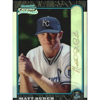 1999 Bowman Chrome Gold Refractors #107 Matt Burch