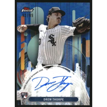 2025 Finest Autographs Blue Refractors #FADT Drew Thorpe