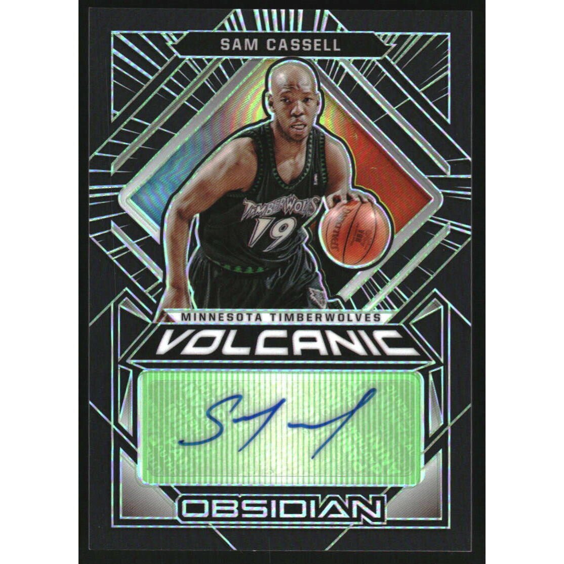 2020-21 Panini Obsidian Volcanic Signatures Electric Etch Green #8 Sam Cassell/25 2020-21 Panini Obsidian Volcanic Signatures Electric Etch Green #8 Sam Cassell/25