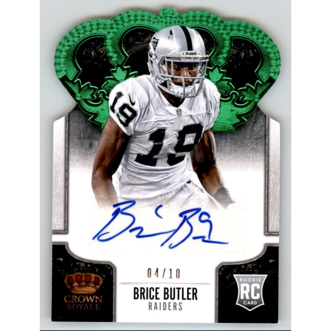 2013 Crown Royale Rookie Signatures Green #112 Brice Butler