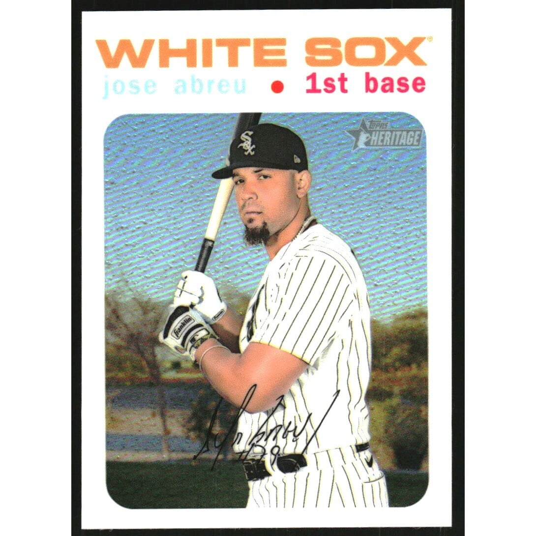 2020 Topps Heritage Chrome White Refractors #THC707 Jose Abreu. rookie card picture
