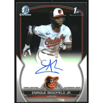 2023 Bowman Chrome Draft Autographs #CDAEBR Enrique Bradfield Jr.