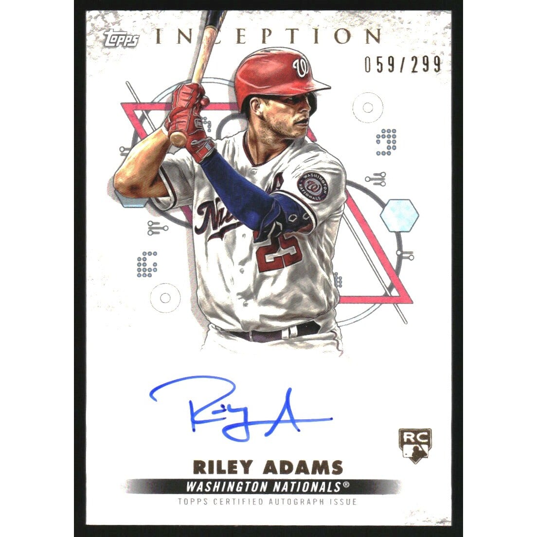 2022 Topps Inception Rookie and Emerging Stars Autographs #BRESRAS Riley Adams/299. rookie card picture