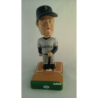 2002 Upper Deck Ballpark Idols Bobbers #53 Ichiro Suzuki Away SP