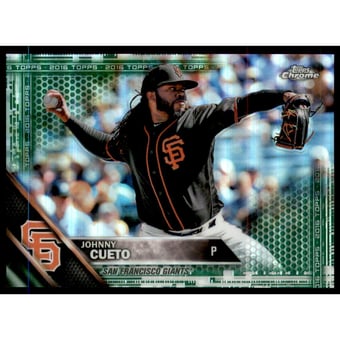 2016 Topps Chrome Green Refractors #147 Johnny Cueto