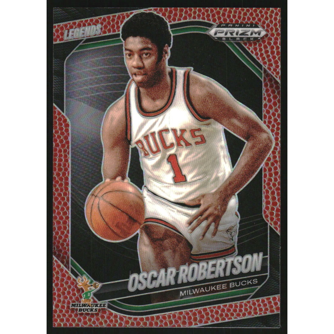 2024-25 Panini Prizm Black Prizms Basketball #296 Oscar Robertson LGD 2024-25 Panini Prizm Black Prizms Basketball #296 Oscar Robertson LGD