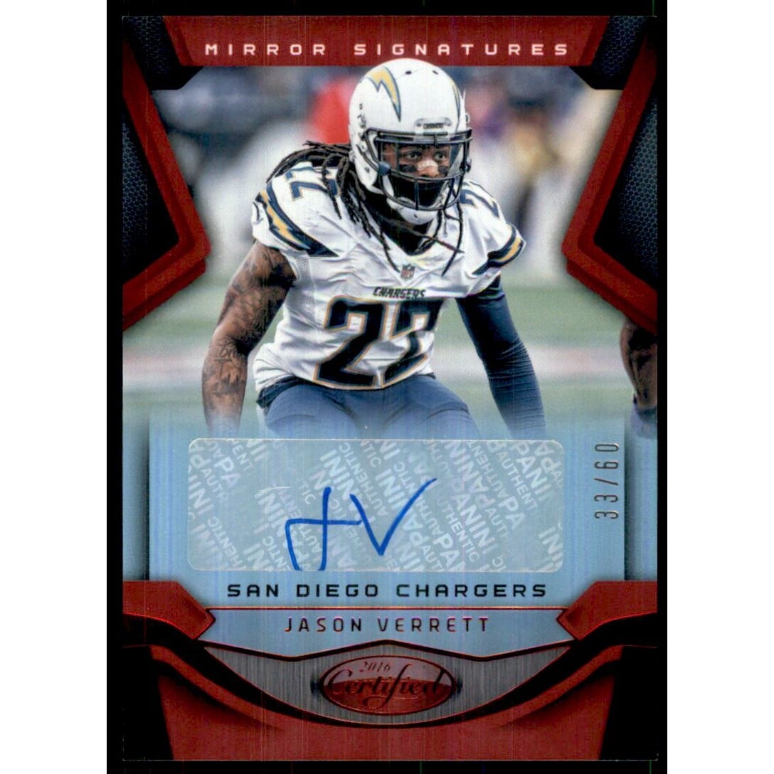 2016 Certified Signatures Mirror Red #39 Jason Verrett