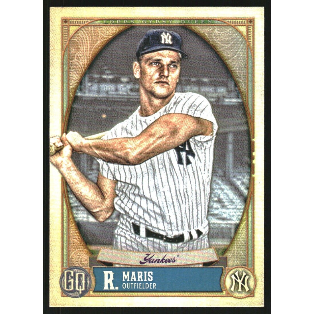 2021 Topps Gypsy Queen Team Script Font Swap #313 Roger Maris. rookie card picture