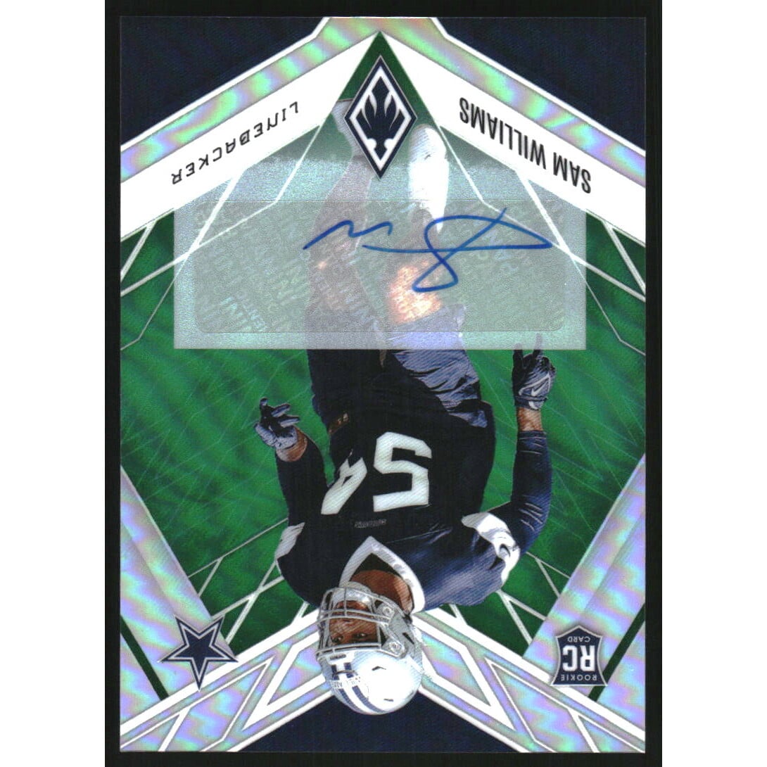 2022 Panini Phoenix Autographs Green #189 Sam Williams/10. rookie card picture