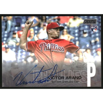 2018 Stadium Club Autographs Black Foil #SCAVA Victor Arano