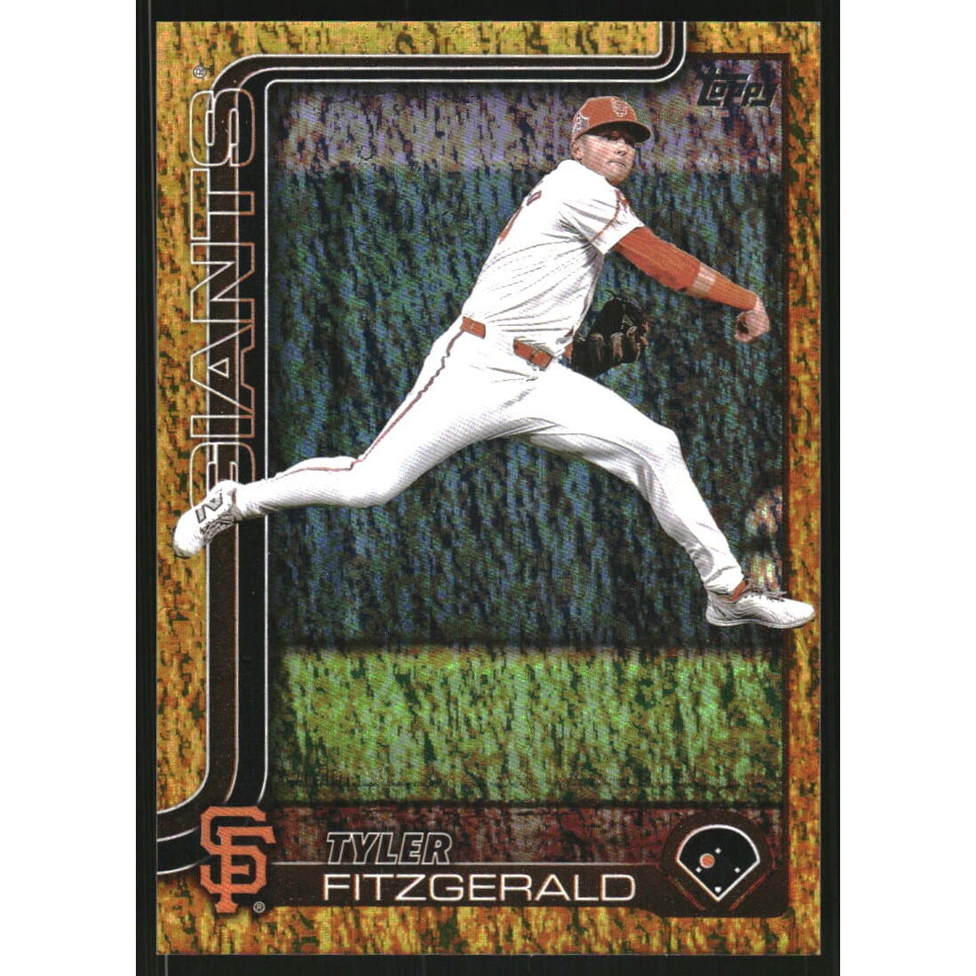 2025 Topps Gold Holo Foil #596 Tyler Fitzgerald. rookie card picture