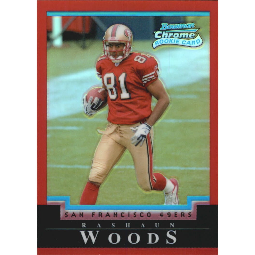 2004 Bowman Chrome Red Refractors #192 Rashaun Woods. rookie card picture
