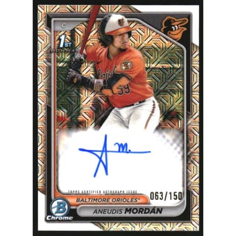 2024 Bowman Chrome Prospect Autographs HTA Choice Refractors #CPAAMO Aneudis Mordan