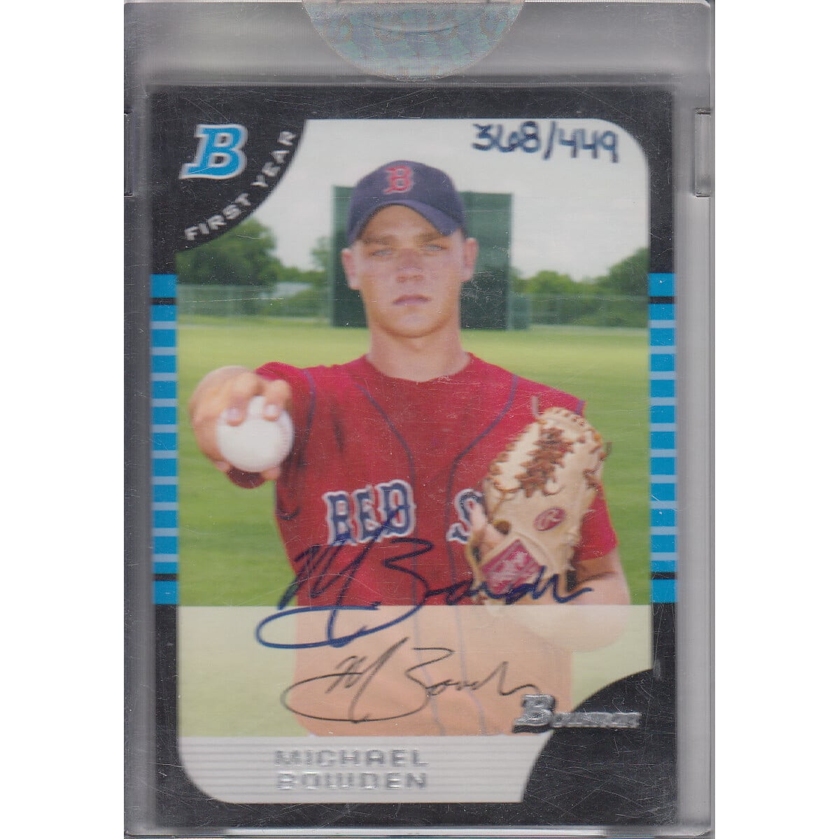 2006 Bowman Originals Buyback Autographs #631 Michael Bowden 05 BDP/449 D. rookie card picture