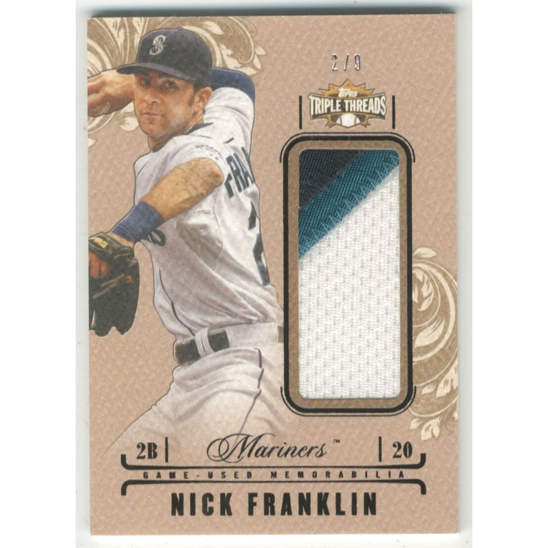 2014 Topps Triple Threads Unity Relics Gold #UJRNF1 Nick Franklin. rookie card picture