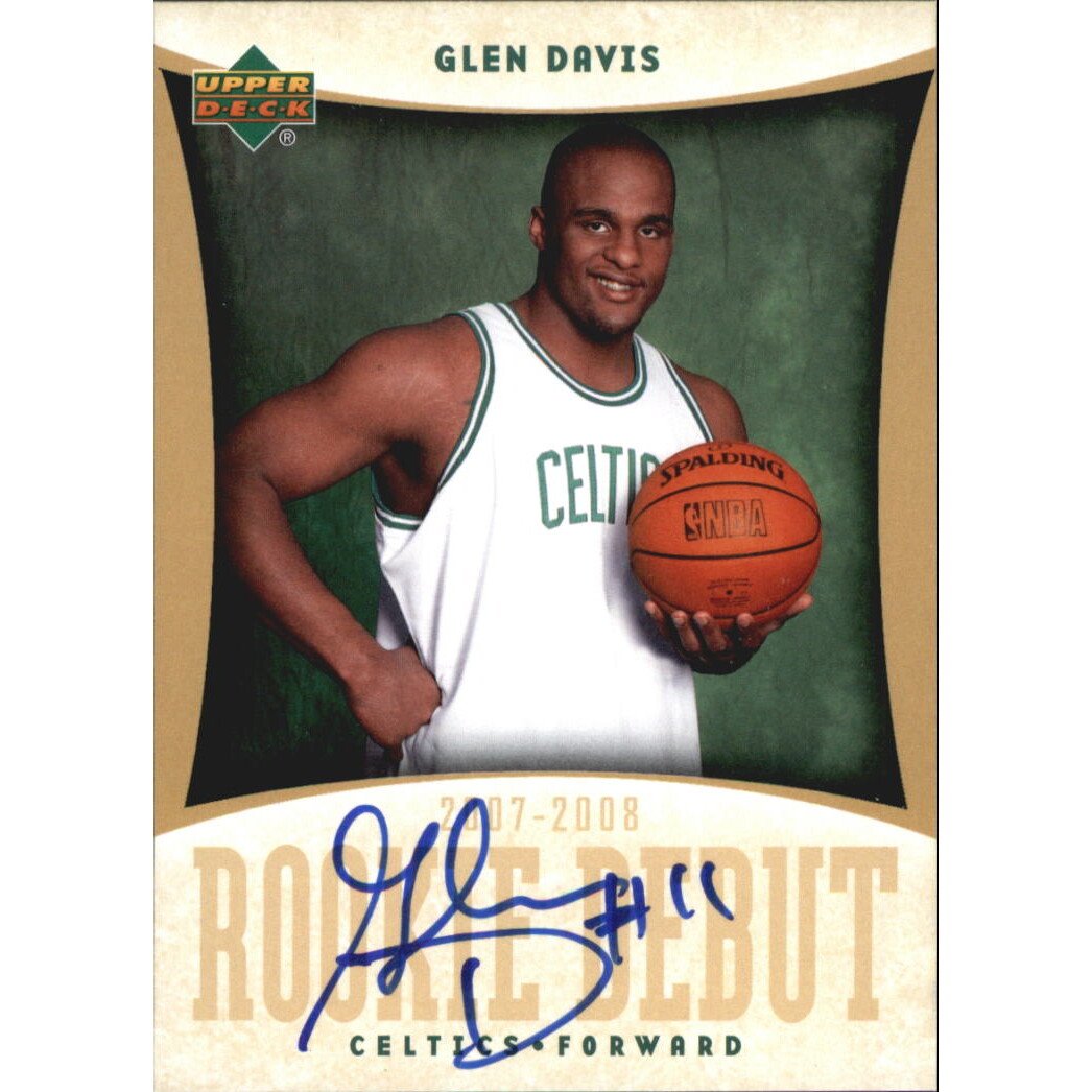 2007-08 Upper Deck Rookie Debut Signatures #GD Glen Davis. rookie card picture