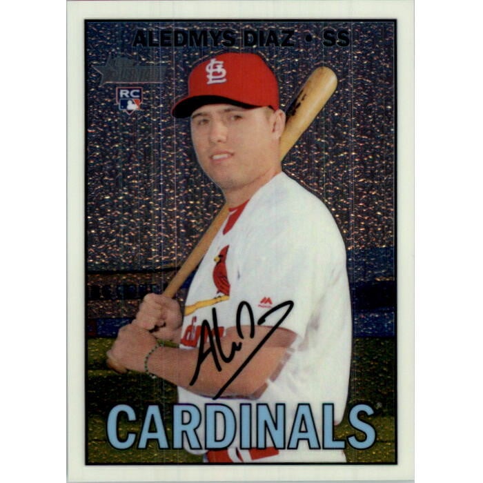 2016 Topps Heritage Chrome #THC713 Aledmys Diaz. rookie card picture
