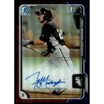 2015 Bowman Chrome Prospect Autographs Purple Refractors #BCAPTM Trey Michalczewski