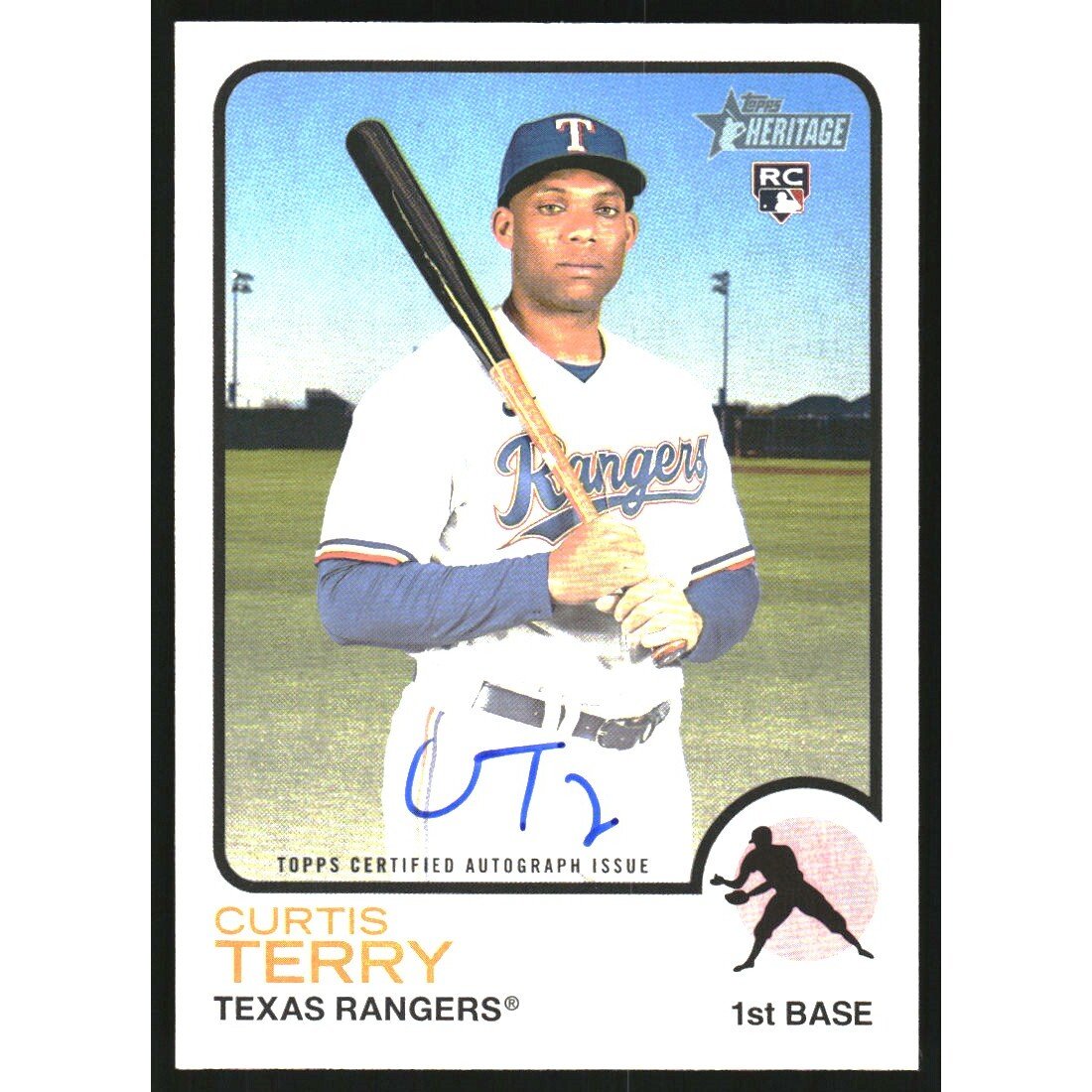 2022 Topps Heritage Real One Autographs #ROACT Curtis Terry. rookie card picture