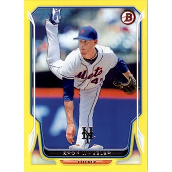 2014 Bowman Yellow #33 Zack Wheeler