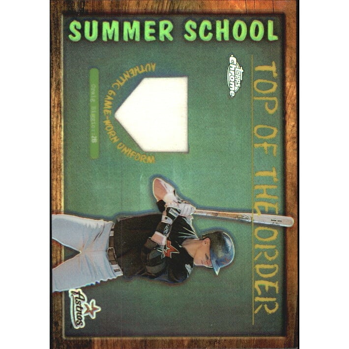 2002 Topps Chrome Summer School Top of the Order Relics #TOCCB Craig Biggio Uni A. rookie card picture