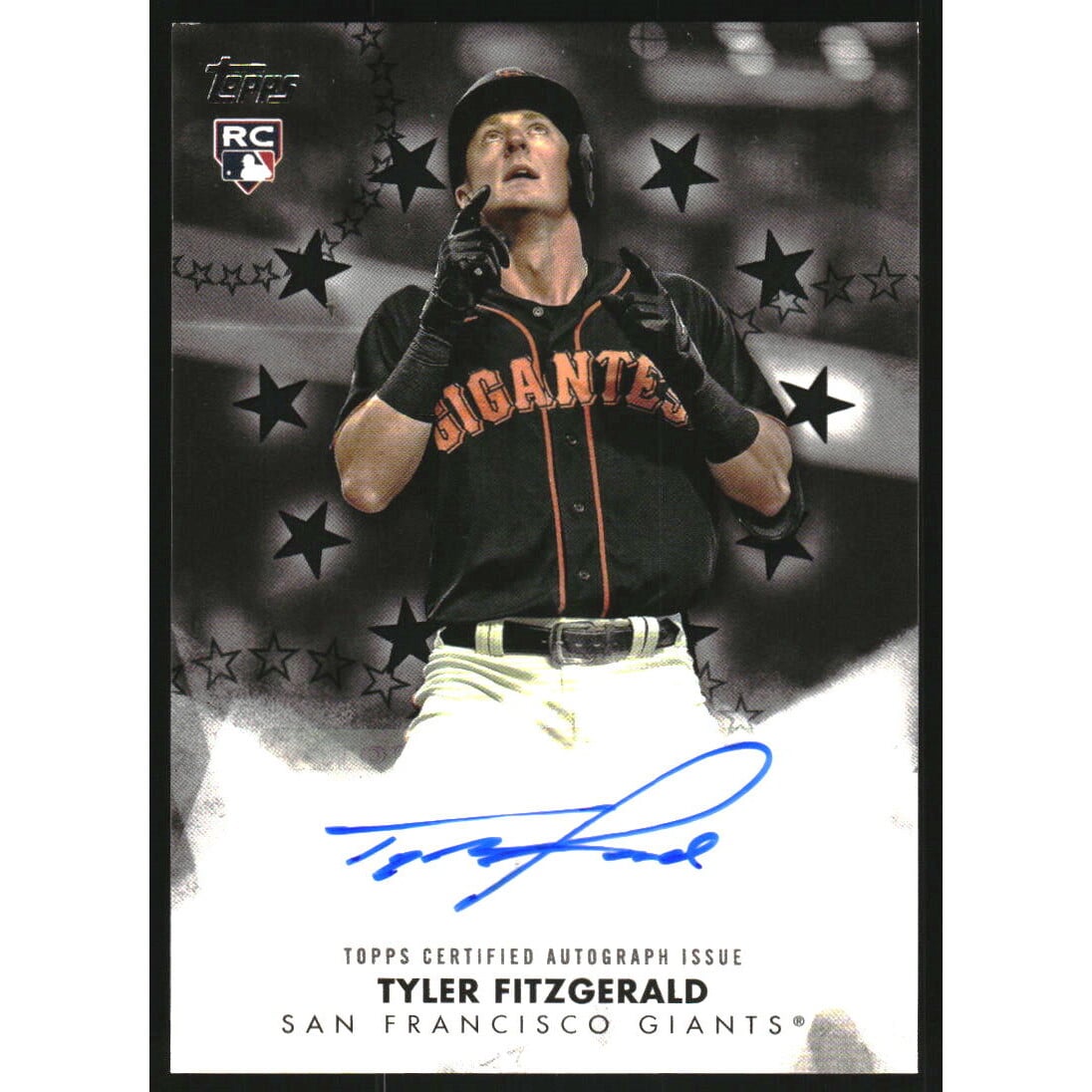 2024 Topps Baseball Stars Autographs Black #BSA2TFI Tyler Fitzgerald S2. rookie card picture