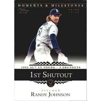 2007 Topps Moments and Milestones Black #53-1 Randy Johnson/SHO 1