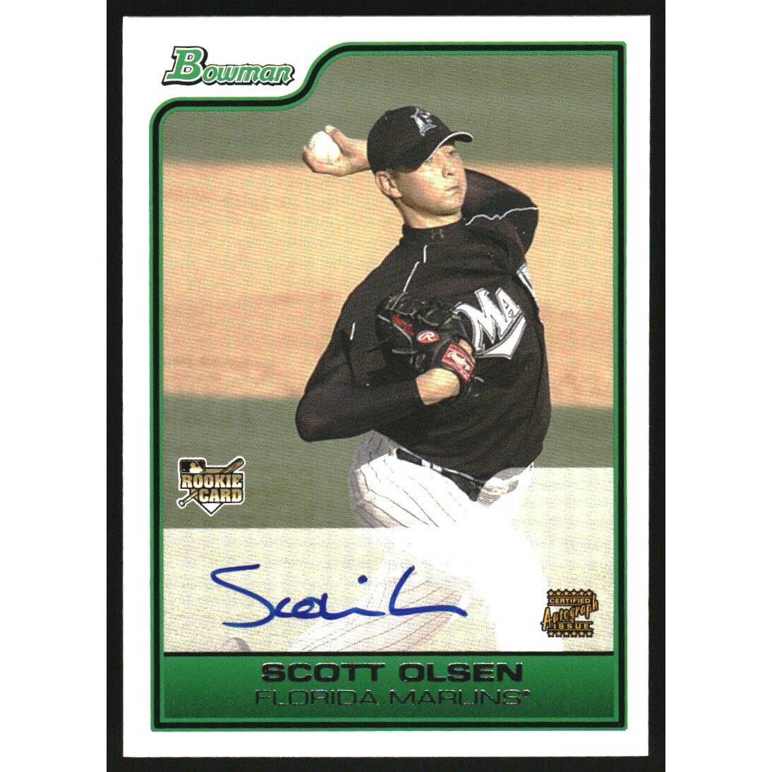 2006 Bowman White #223 Scott Olsen AU. rookie card picture