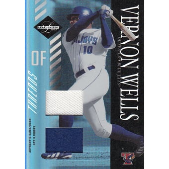 2003 Leaf Limited Threads Double #15 Vernon Wells Hat-Jsy/25