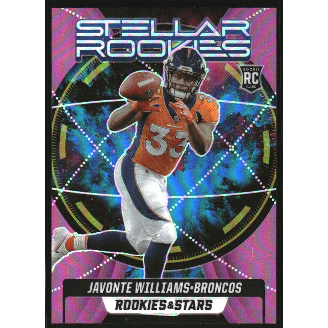 2021 Rookies and Stars Stellar Rookies Pink #9 Javonte Williams 2021 Rookies and Stars Stellar Rookies Pink #9 Javonte Williams