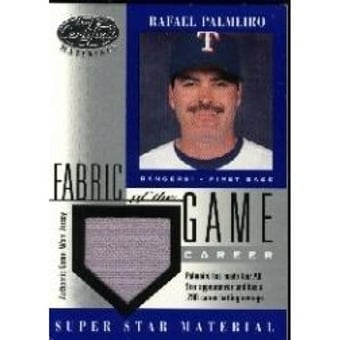 2001 Leaf Certified Materials Fabric of the Game #65CR Rafael Palmeiro/296