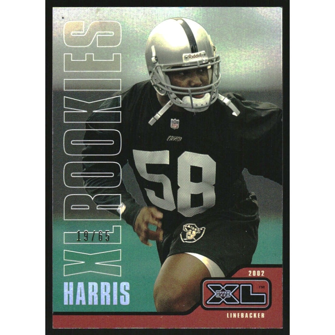 2002 Upper Deck XL Holofoil #582 Napoleon Harris. rookie card picture
