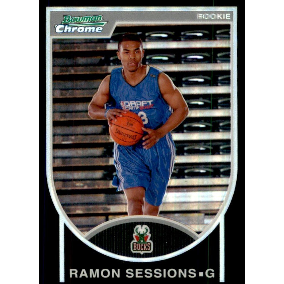 2007-08 Bowman Chrome Refractors Black #118 Ramon Sessions. rookie card picture