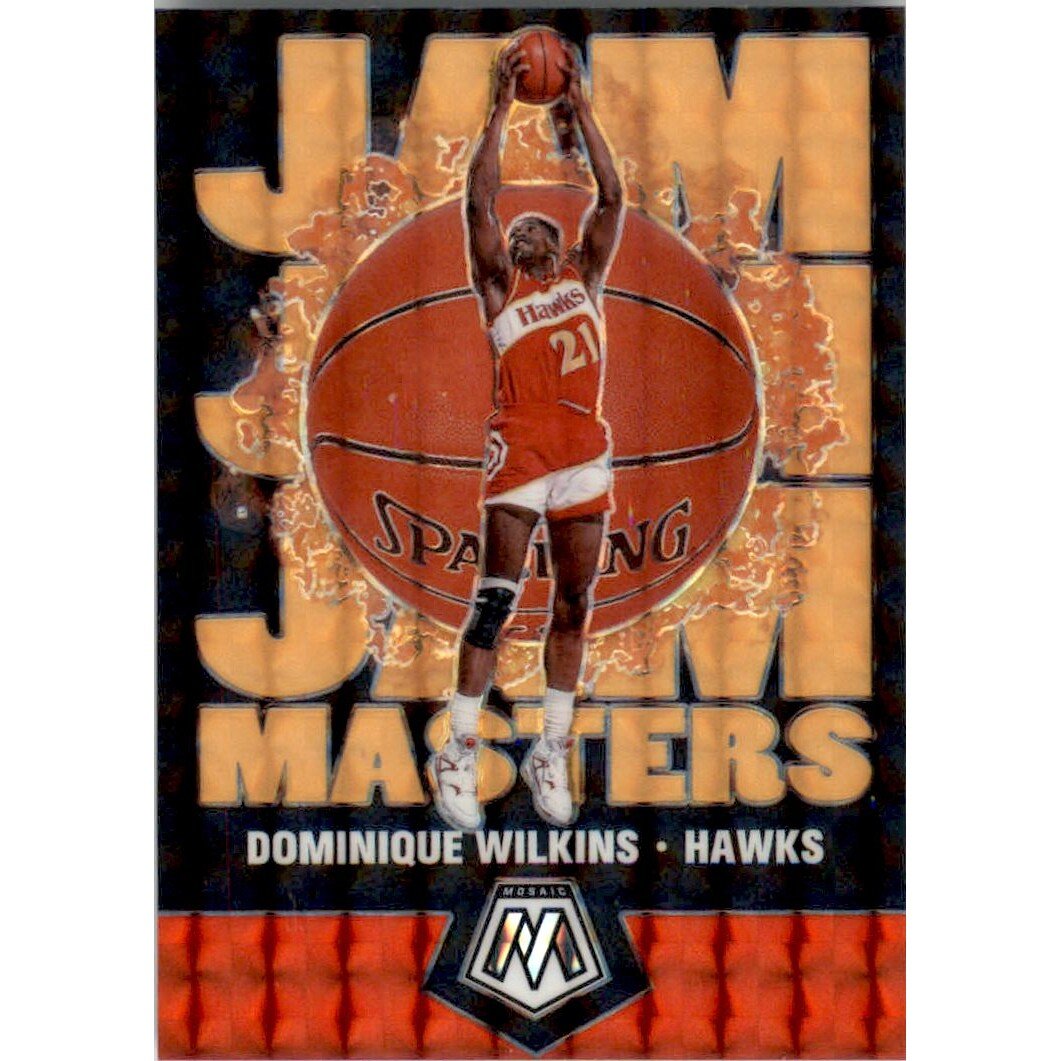 2019-20 Panini Mosaic Jam Masters Mosaic Orange Fluorescent #12 Dominique Wilkins. rookie card picture