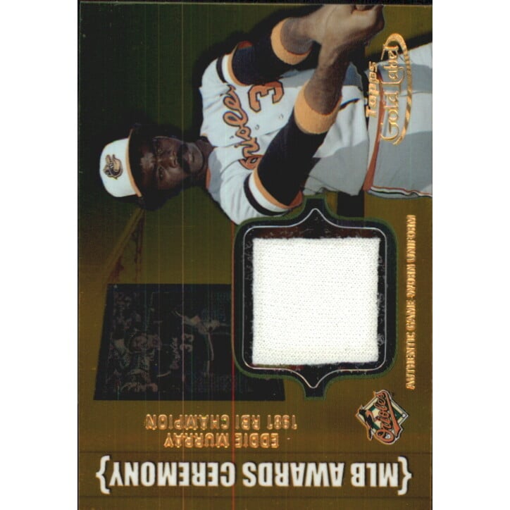 2002 Topps Gold Label MLB Awards Ceremony Relics Gold #EM1 Eddie Murray RBI Uni. rookie card picture