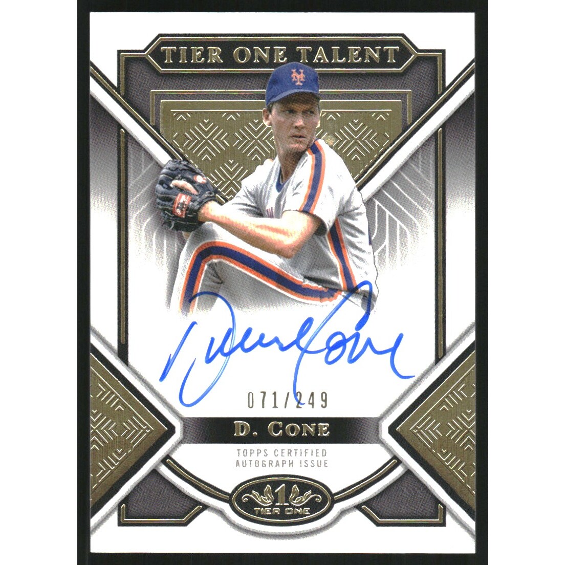 2023 Topps Tier One Talent Autographs #T1TADC David Cone/249