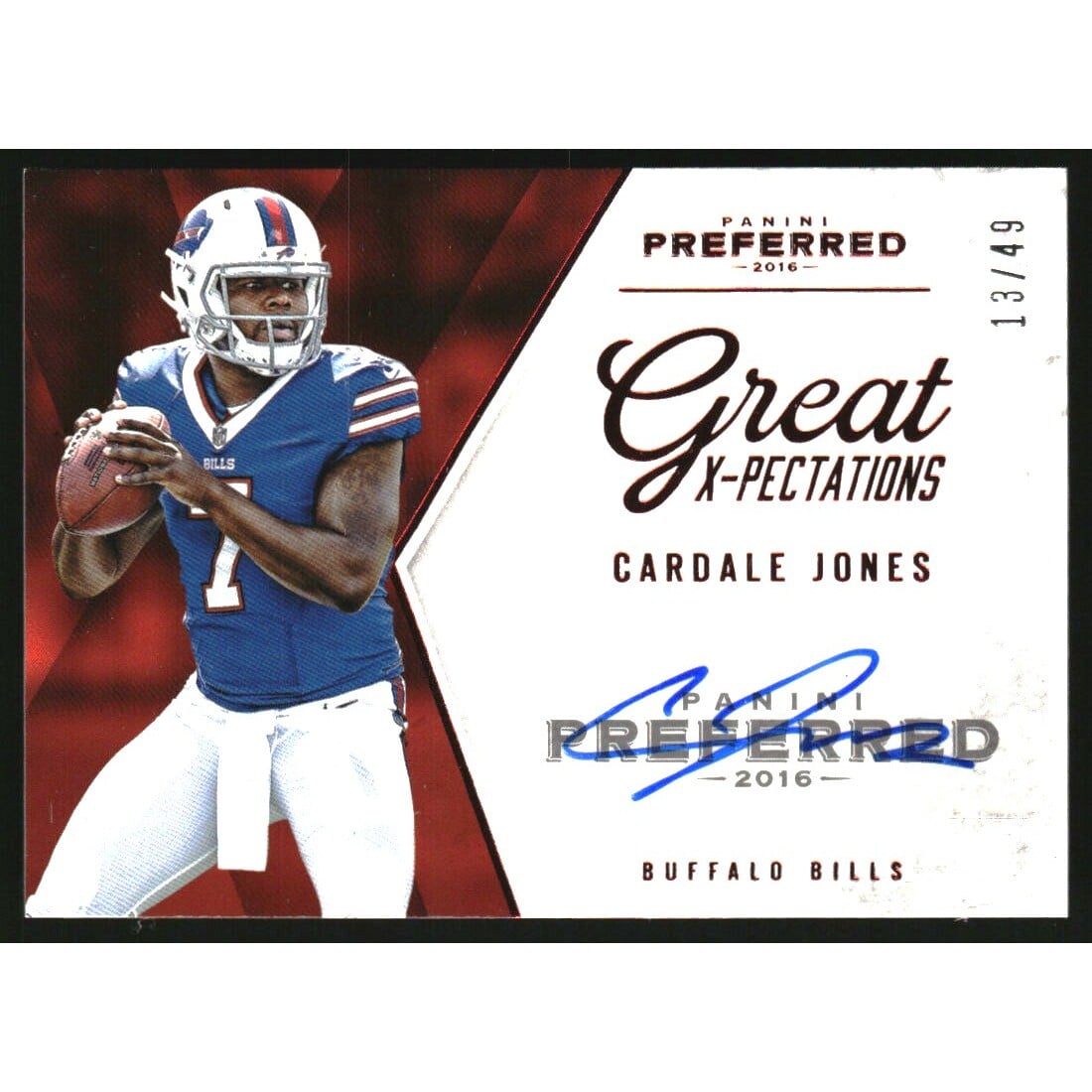 2016 Panini Preferred #339 Cardale Jones GX AU/49. rookie card picture