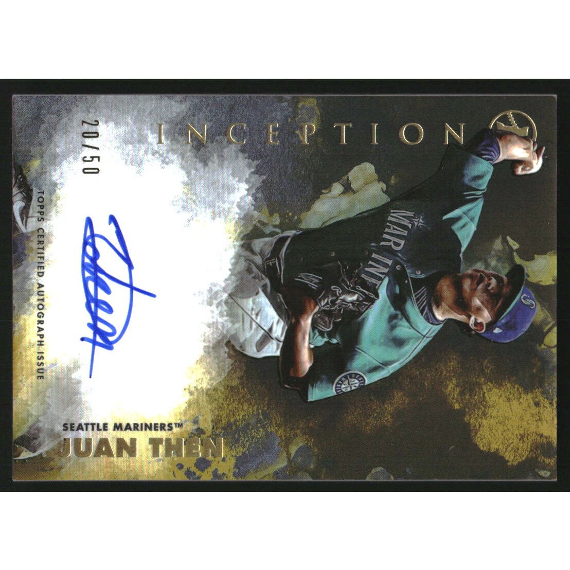 2021 Bowman Inception Autographs Gold #PAJT Juan Then. rookie card picture