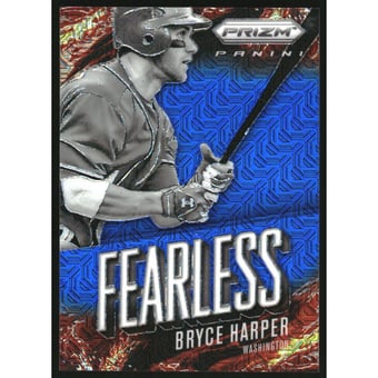 2014 Panini Prizm Fearless Prizms Blue Mojo #15 Bryce Harper